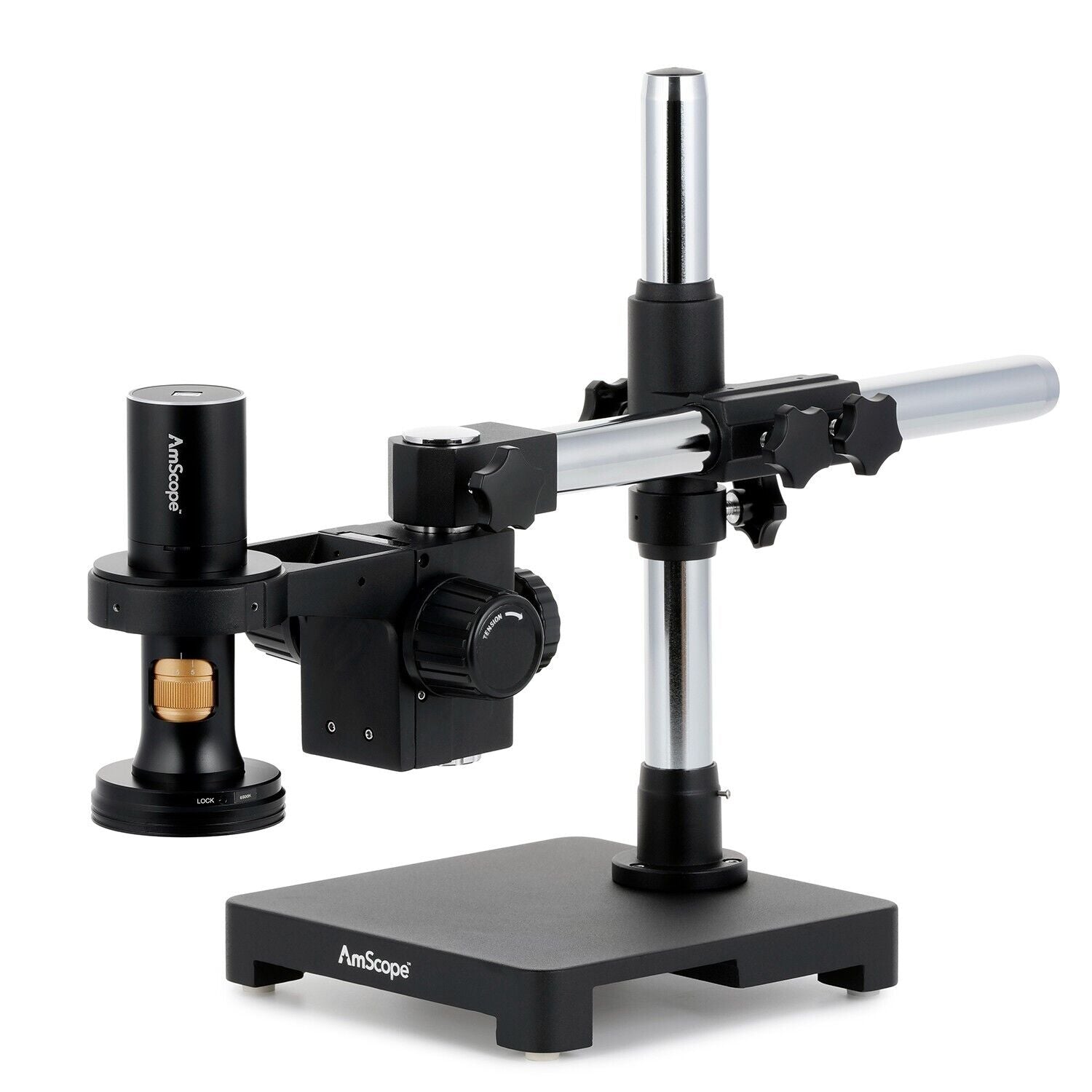 AmScope DM756 8,3MP USB All-in-One Digitalt Mikroskop (0,35x–11,2x) med enkelt bomstander
