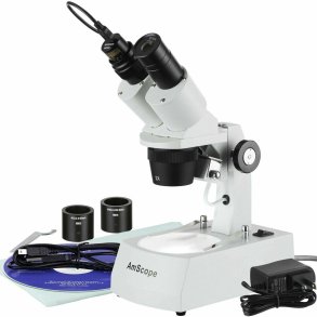 AmScope SE305R-AZ-LED-E digitalt binokul�rt stereomikroskop med 1 MP kamera, LED (10x-60x)