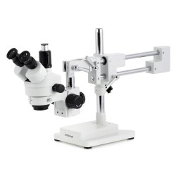 AmScope SM-4 Simul-Focal Trinokul�rt Zoom Stereomikroskop 7x-45x med Dobbeltarms Bomstander