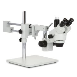 AmScope SM-4 Trinokul�rt Stereomikroskop (3,5X�180X), LED ringlys, 20MP USB 3.0 kamera p� dobbelt boom-arm stander