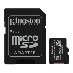 32GB Kingston Canvas Select Plus microSD/SD - 100MB/s