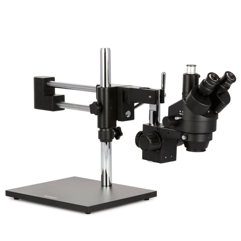 AmScope SM-4T Simul-Focal trinokul�rt zoom-stereomikroskop 3,5x-90x med dobbelt bomstander (sort)