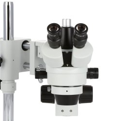 AmScope SM-4 Trinokul�rt Stereomikroskop (3,5X�180X), LED ringlys, 20MP USB 3.0 kamera p� dobbelt boom-arm stander