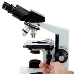 AmScope B490 Biologisk binokul�rt mikroskop (40X�2000X) + 3D krydsbord og 5MP USB 2.0 kamera