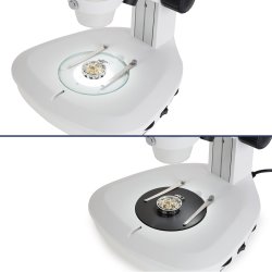 AmScope SF-2 trinokul�rt stereomikroskop, dobbelt LED, 9,7" touchsk�rm til billedoptagelse (8x-50x)