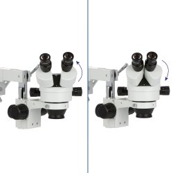 AmScope SM-4 binokul�rt zoom-stereomikroskop, 144 LED og valgfrit digitalkamera, dobbelt bomstander