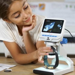 AmScope DM140 digitalt lysmikroskop med op til 220� forst�rrelse (til STEM-undervisning)