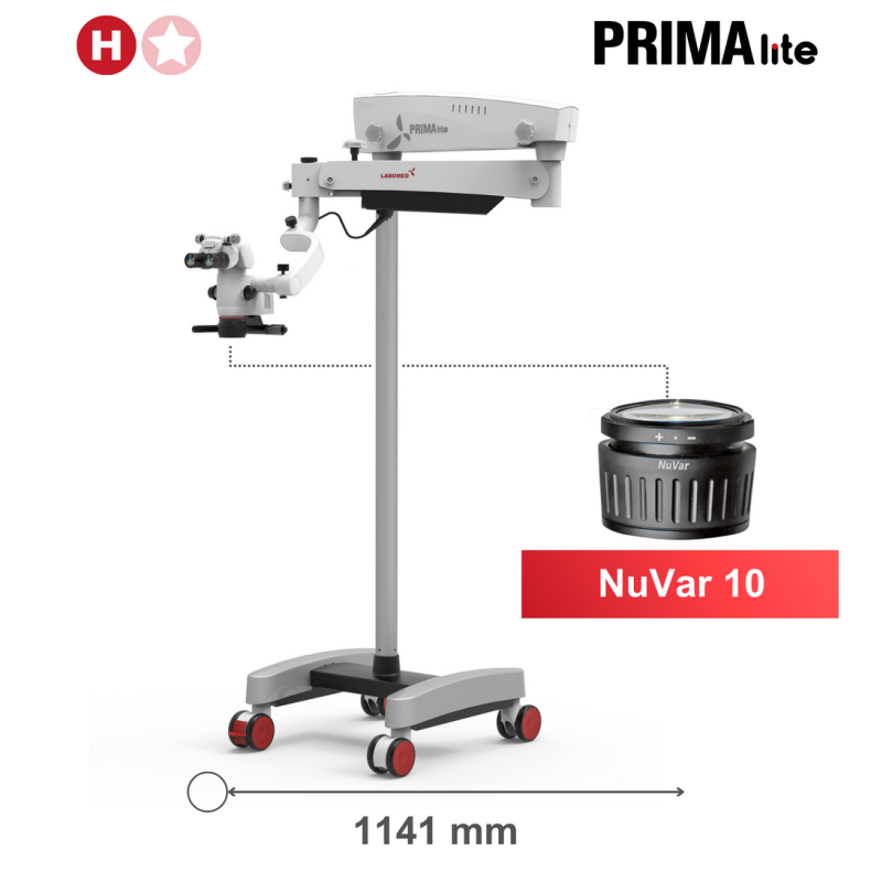 PRIMA Lite NuVar 10, tandlgemikroskop (Gulv)