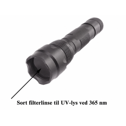DocuTech WF365 Pro UV-lygte til dokumentkontrol (365 nm Nichia LED med ZWB2-filter)