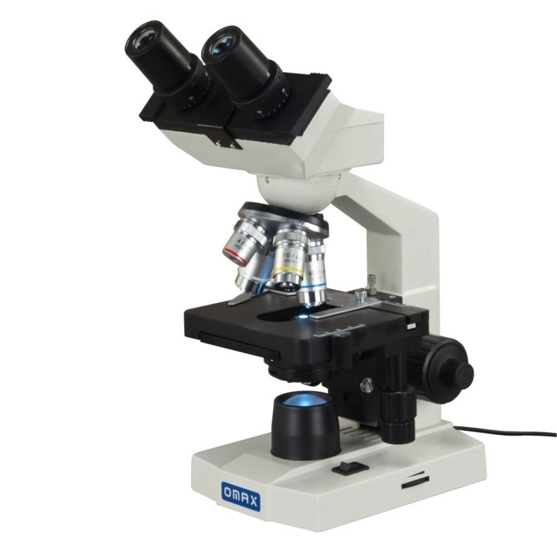OMAX 40�&ndash;2500� binokul�rt lysmikroskop med LED-belysning
