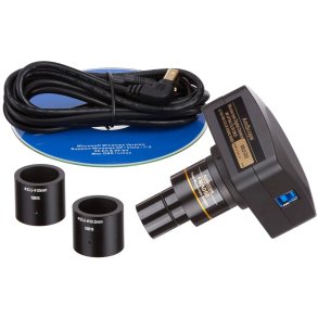 AmScope MU 5.0 MP USB 3.0 CMOS C-mount mikroskopkamera m/reduktionslinse