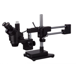 AmScope SM-4 Trinokul�r Stereomikroskop (3,5X�90X) m/dobbelt bomstander (sort)