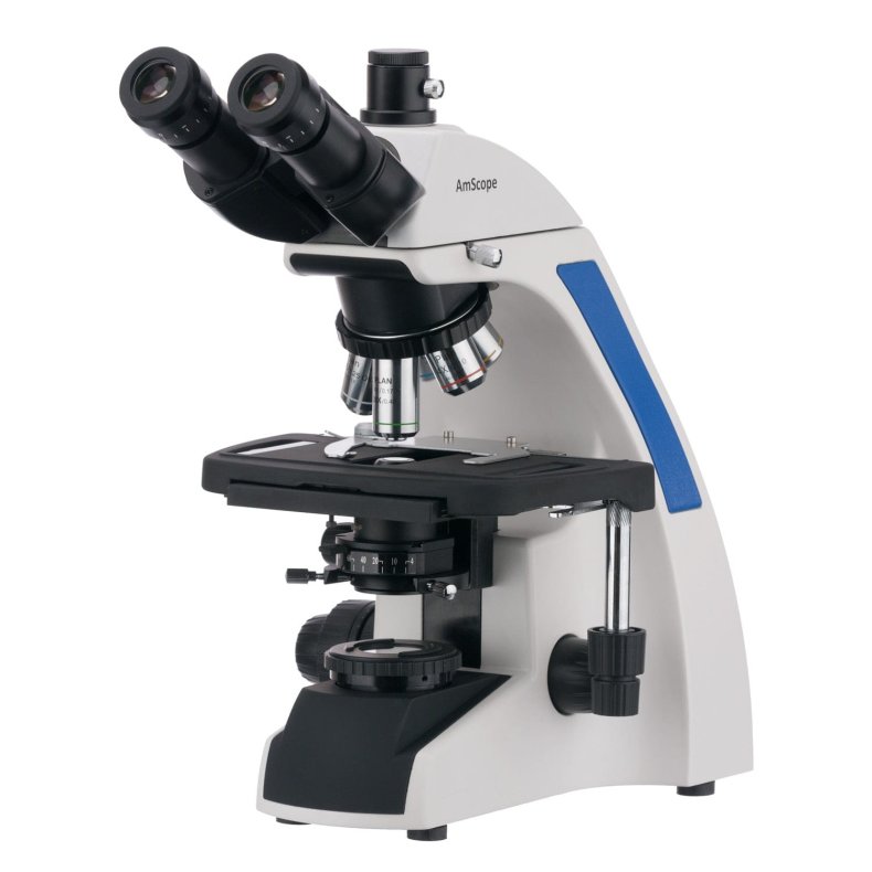 AmScope T720 Trinokul�rt laboratoriemikroskop med plan infinity-optik, K�hler-belysning og 40x�1000x forst�rrelse