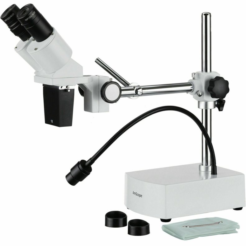 AmScope SE400-LED binokul�rt stereomikroskop LED, bomstativ (10x)