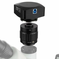 AmScope 1x C-mount kameraadapter til mikroskoper med CX-fotoport