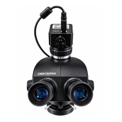 DIGI 0750SM Trinokul�rt stereomikroskop (3,5x&ndash;50x) med 5 MP USB-kamera til PCB, elektronik og finmekanik