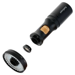 AmScope s�t med objektiver til DM756- og H756-digitale mikroskoper (0,5x, 0,75x, 1,5x og 2,0x)