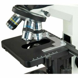 OMAX MD82 Binokul�rt mikroskop (40X&ndash;2000X) m/indbygget 3,0 MP USB-digitalt kamera og 3-linset plan fasekontrast/Darkfield-kit