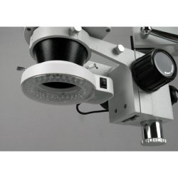 AmScope SM-4 binokul�rt zoom-stereomikroskop,  144 LED, dobbelt bomstander (7x-45x)
