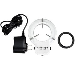AmScope SM-7B-144S binokul�rt stereomikroskop, LED lys,artikuleret arm p� plade- og s�jlestander (7x-45x)