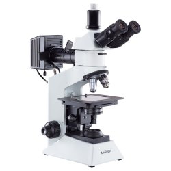 AmScope ME580 Trinokul�rt metallurgisk mikroskop m/dobbelt belysning (40X�800X), polarisation og 14,0 MP USB 3.0 kamera