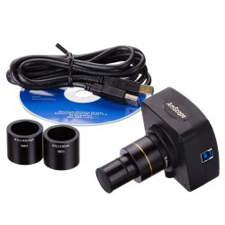 AmScope MU 10.0 MP USB 3.0 CMOS C-mount mikroskopkamera m/reduktionslinse