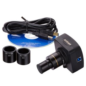 AmScope MU 10.0 MP USB 3.0 CMOS C-mount mikroskopkamera m/reduktionslinse