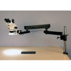 AmScope SM-8 serie Trinokul�rt stereomikroskop m/justerbar arm (3,5x&ndash;90x)