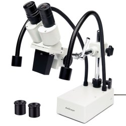 AmScope SE420Z-2L binokul�rt stereomikroskop LED-belysning, bomstativ (20x/40x)