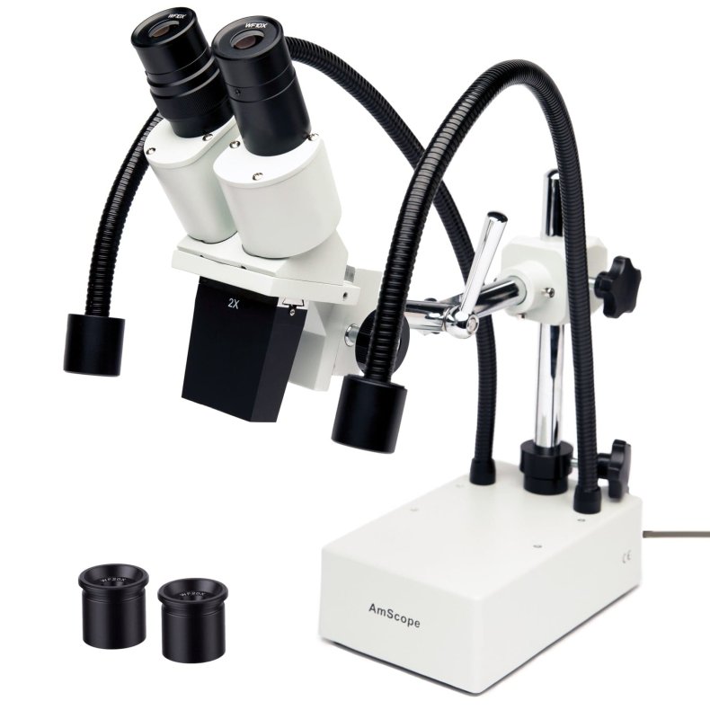 AmScope SE420Z-2L binokul�rt stereomikroskop LED-belysning, bomstativ (20x/40x)