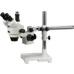 AmScope SM-3 Simul-Focal trinokul�rt zoom-stereomikroskop med enkeltarms-bomstander
