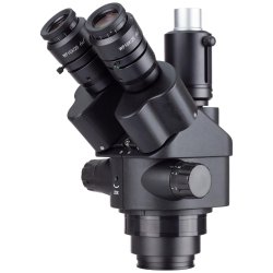 AmScope Trinokul�rt stereomikroskophoved med Simul-Focal zoom 7x-45x (sort)
