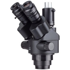 AmScope Trinokul�rt stereomikroskophoved med Simul-Focal zoom 7x-45x (sort)