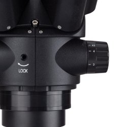 AmScope Trinokul�rt stereomikroskophoved med Simul-Focal zoom 7x-45x (sort)
