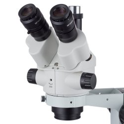 AmScope SM-3 Simul-Focal trinokul�rt zoom-stereomikroskop, enkeltarms-bomstander (7x-45x)