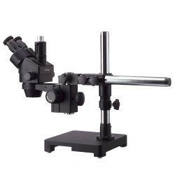AmScope SM-3TZZ-FRL-B trinokul�rt stereomikroskop, fluorescerende lys, enkelt bomstander (3,5x-180x)