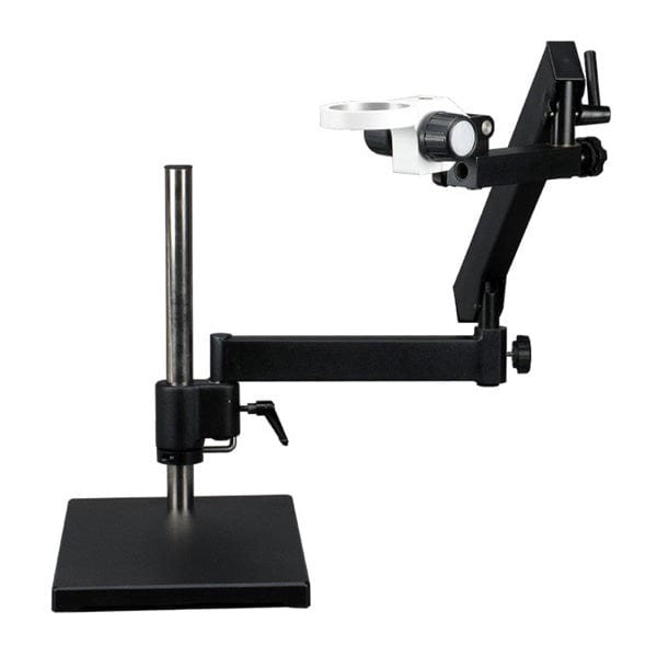 AmScope SM-7B-FRL binokul�rt stereomikroskop, fluorescerende ringlys, leddelt arm med bordplade og s�jlestander (7x-45x)