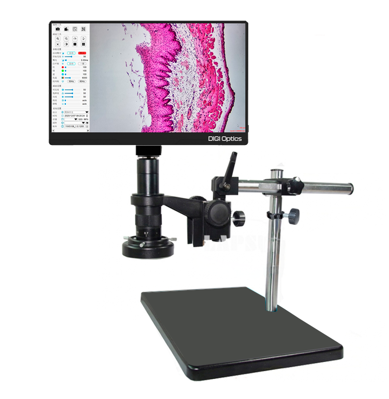 DIGI Nova N180M AMOLED Mikroskop med bomstander
