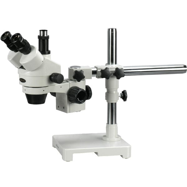 AmScope SM-3 Simul-Focal trinokul�rt zoom-stereomikroskop, enkeltarms-bomstander (7x-45x)